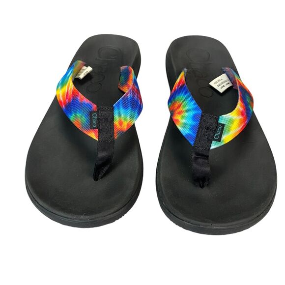 Chaco Chillos Flip Flops Men US 9 Rainbow Tie Dye Comfy Slip Resistant JCH108035 - Picture 6 of 10